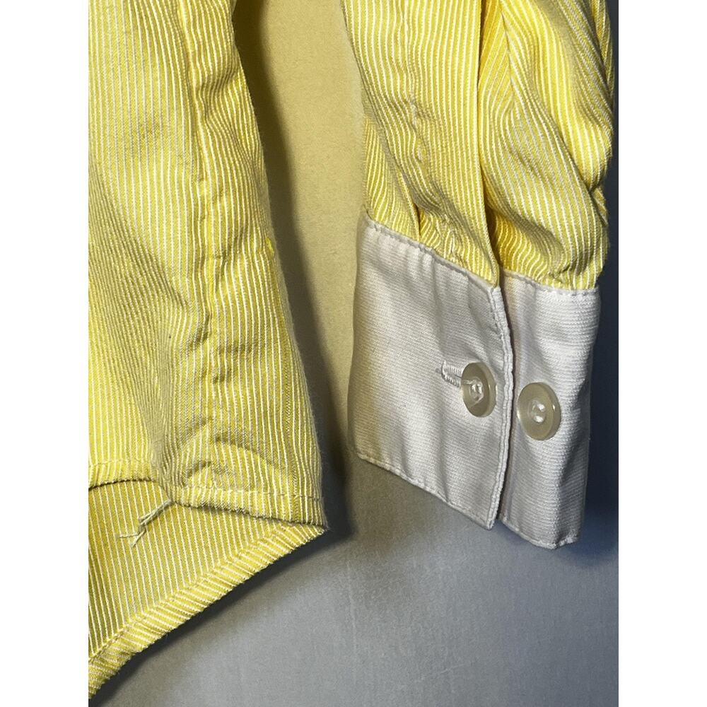 Disney Shirt Mens Small Yellow White Stripe Cast Member Costume Uniform - Picture 5 of 9